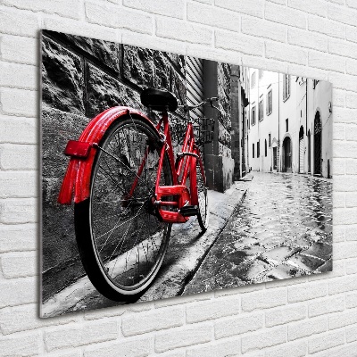 Acrylique tableau Vélo rouge