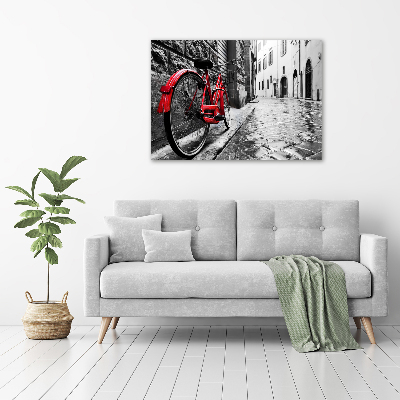 Acrylique tableau Vélo rouge