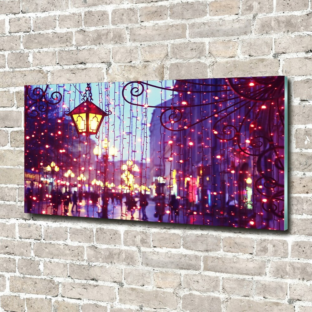 Tableau verre acrylique Lumières dans la ville