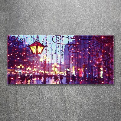 Tableau verre acrylique Lumières dans la ville