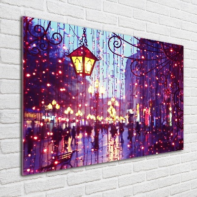 Tableau verre acrylique Lumières dans la ville