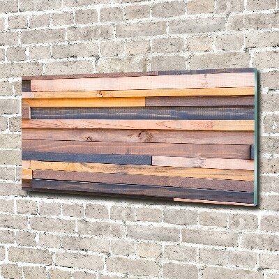 Tableau acrylique Mur en bois