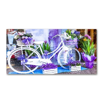 Tableau en acrylique Bicyclette blanche