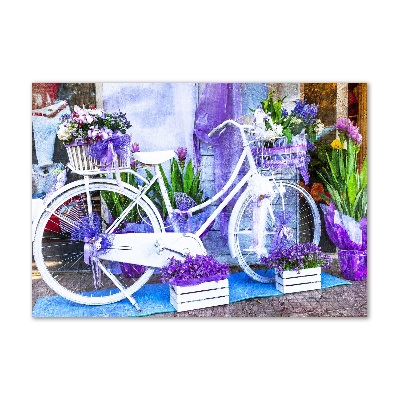 Tableau en acrylique Bicyclette blanche