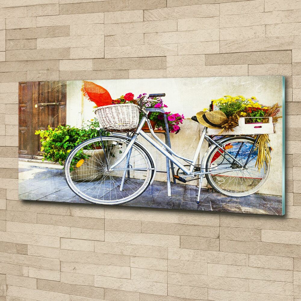 Acrylique tableau Vélo blanc