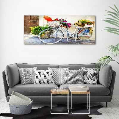 Acrylique tableau Vélo blanc