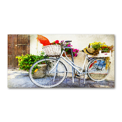 Acrylique tableau Vélo blanc