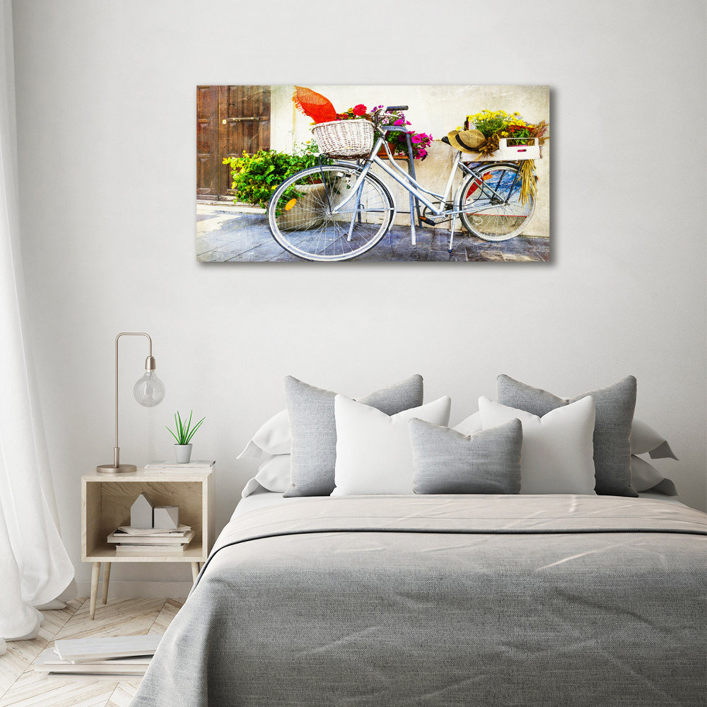 Acrylique tableau Vélo blanc