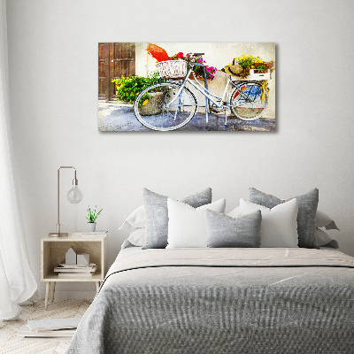 Acrylique tableau Vélo blanc