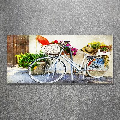 Acrylique tableau Vélo blanc