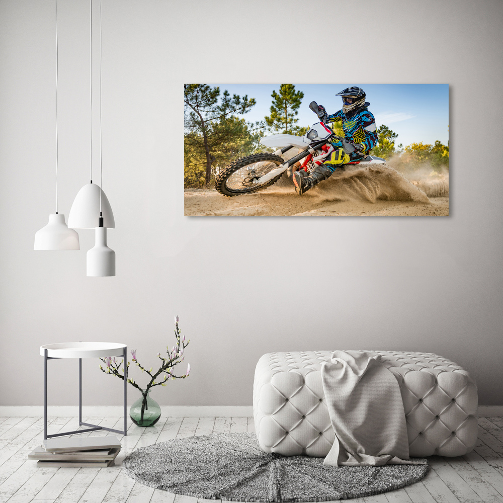 Acrylique tableau Motocross