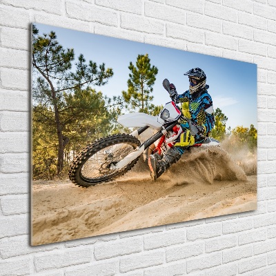 Acrylique tableau Motocross