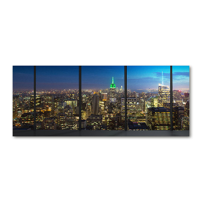 Tableau verre acrylique New York de nuit