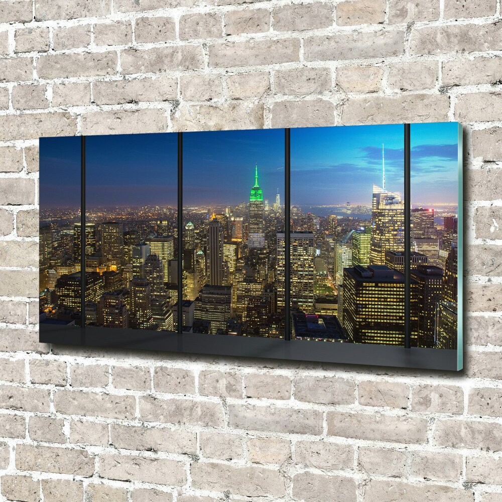 Tableau verre acrylique New York de nuit