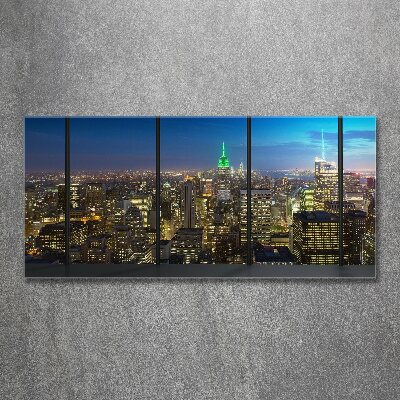 Tableau verre acrylique New York de nuit