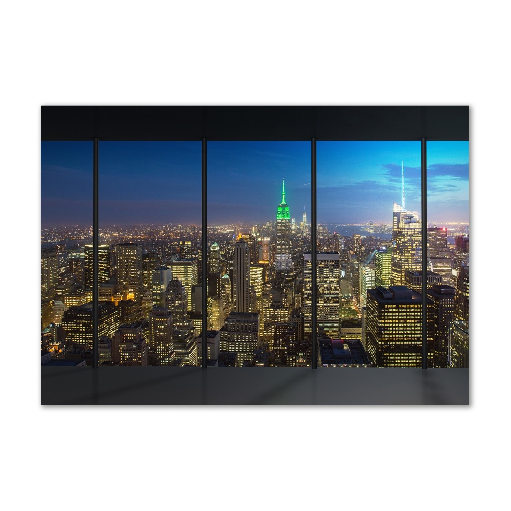 Tableau verre acrylique New York de nuit