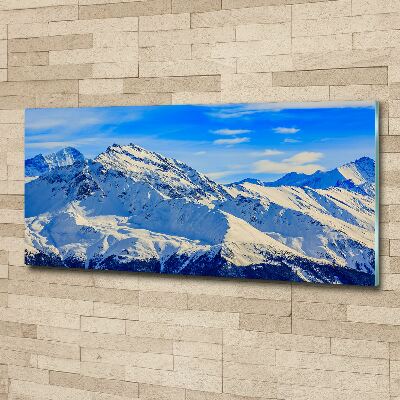 Tableau acrylique Alpes en hiver