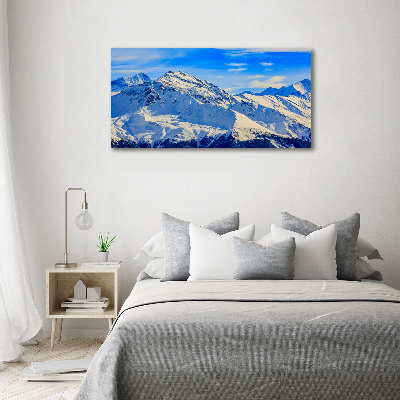 Tableau acrylique Alpes en hiver