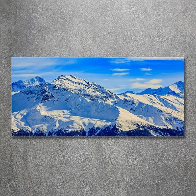 Tableau acrylique Alpes en hiver