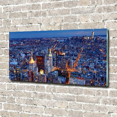 Tableau verre acrylique Manhattan de nuit