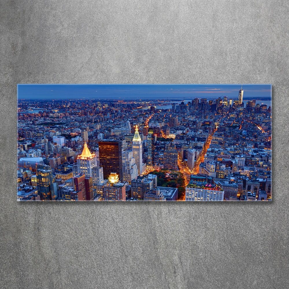 Tableau verre acrylique Manhattan de nuit