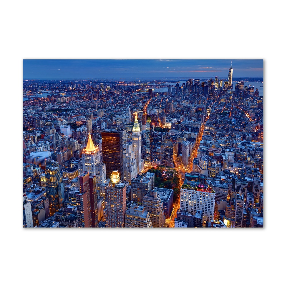 Tableau verre acrylique Manhattan de nuit