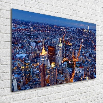 Tableau verre acrylique Manhattan de nuit