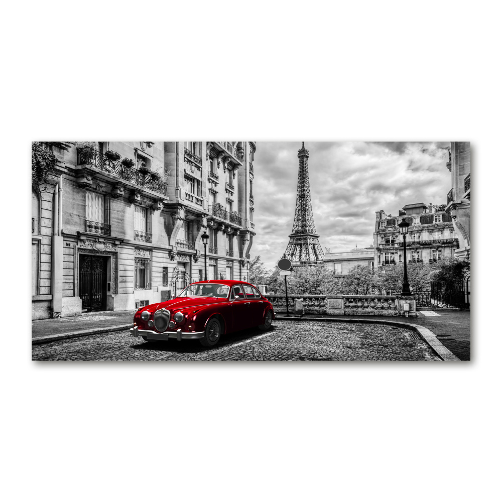 Tableau verre acrylique Limousine rouge