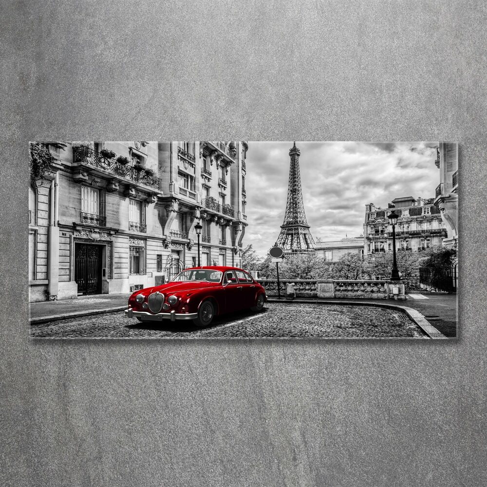 Tableau verre acrylique Limousine rouge