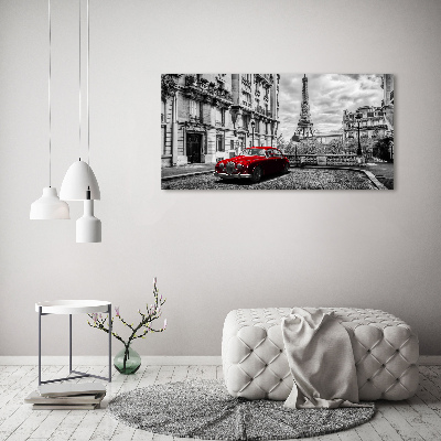 Tableau verre acrylique Limousine rouge