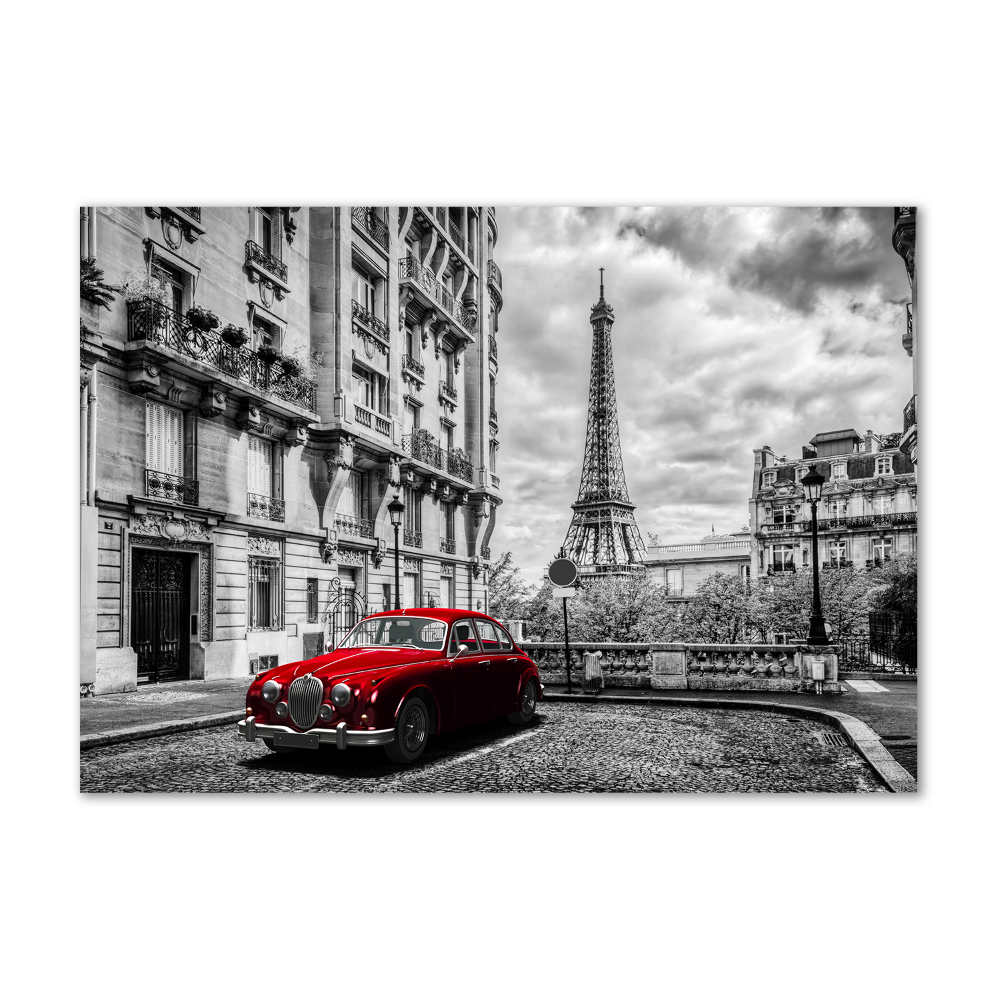 Tableau verre acrylique Limousine rouge