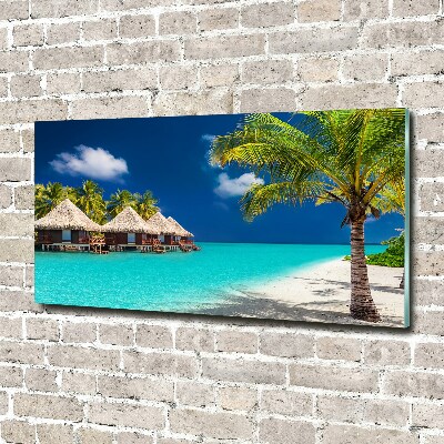 Acrylique tableau Bungalows Maldives