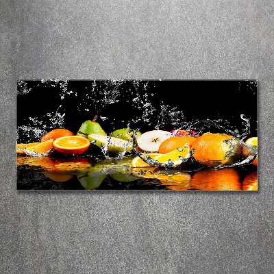 Tableau sur verre acrylique Fruits et eau