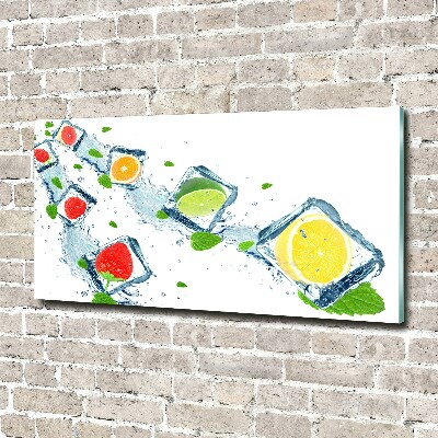 Acrylique tableau Fruits en dés