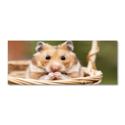 Tableau acrylique Hamster dans un panier