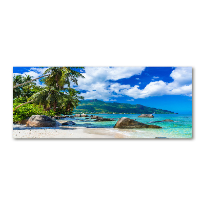 Acrylique tableau Plage des Seychelles