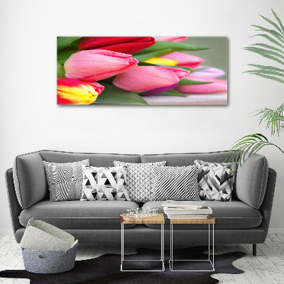 Acrylique tableau Tulipes colorées