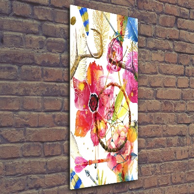 Tableau acrylique Fleurs style boho