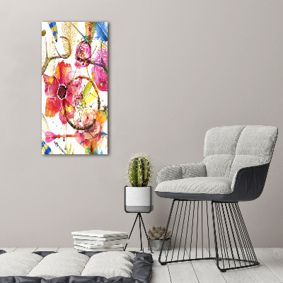 Tableau acrylique Fleurs style boho