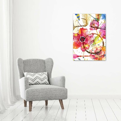 Tableau acrylique Fleurs style boho