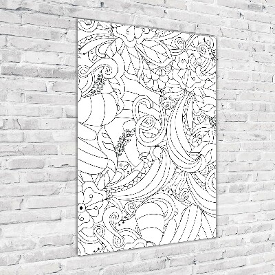 Acrylique tableau Fond Zentangle