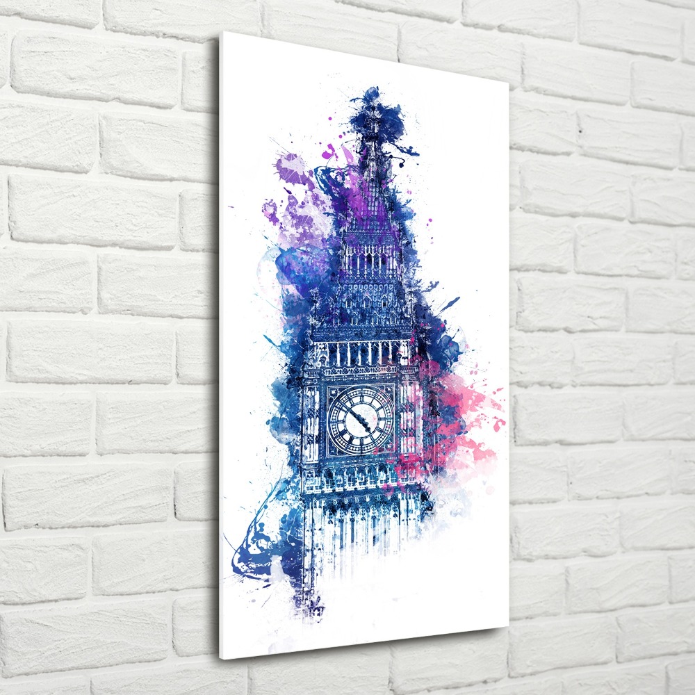 Tableau acrylique Big Ben coloré