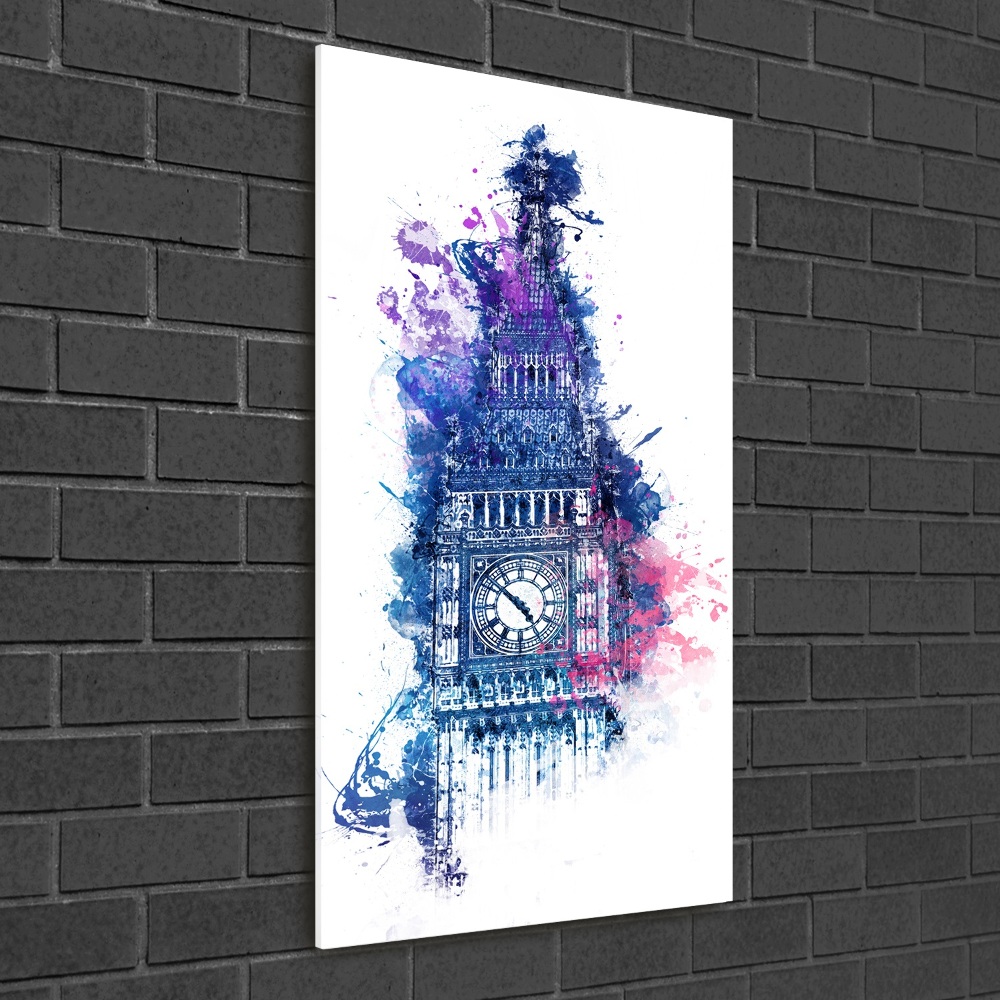 Tableau acrylique Big Ben coloré