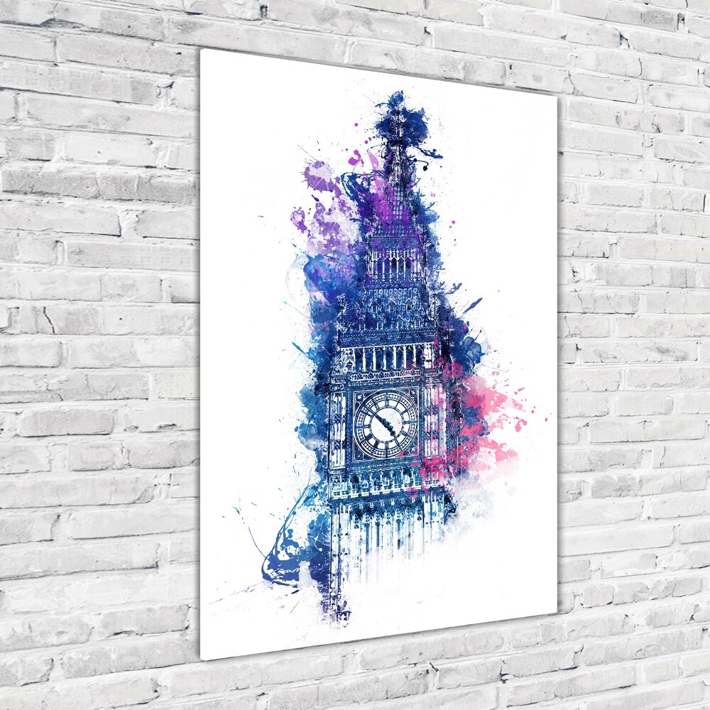 Tableau acrylique Big Ben coloré