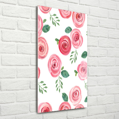 Tableau en acrylique Roses roses