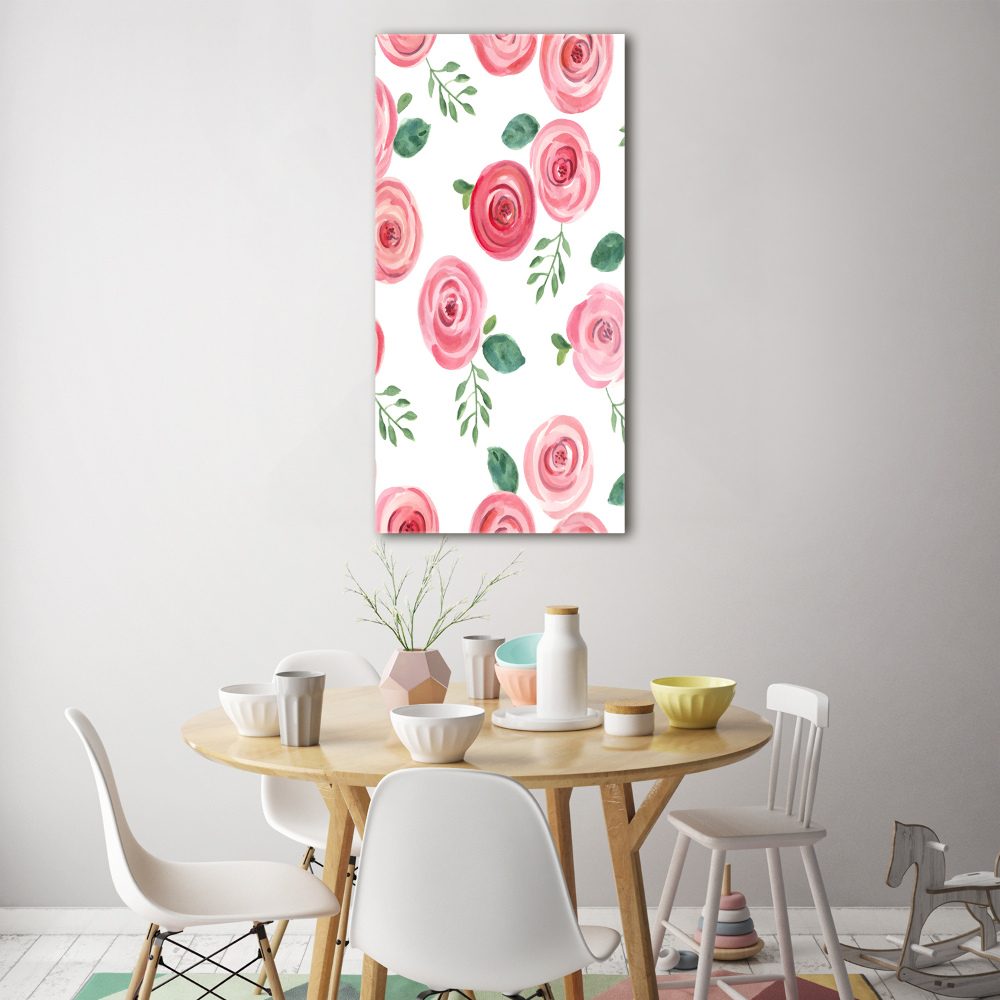 Tableau en acrylique Roses roses