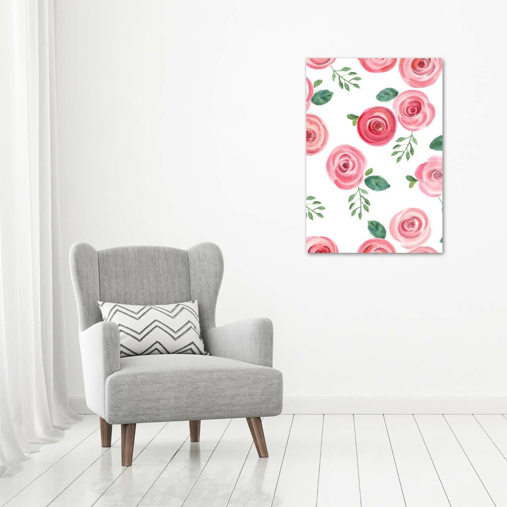 Tableau en acrylique Roses roses