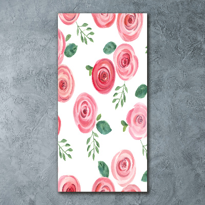 Tableau en acrylique Roses roses