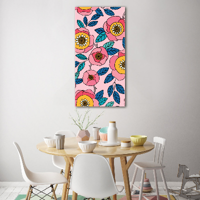 Tableau sur verre acrylique Fleurs colorées plantes