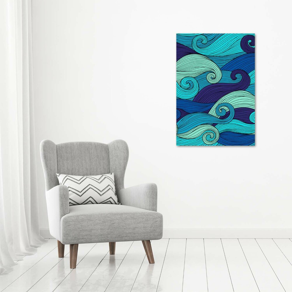 Tableau en acrylique Vagues abstraites